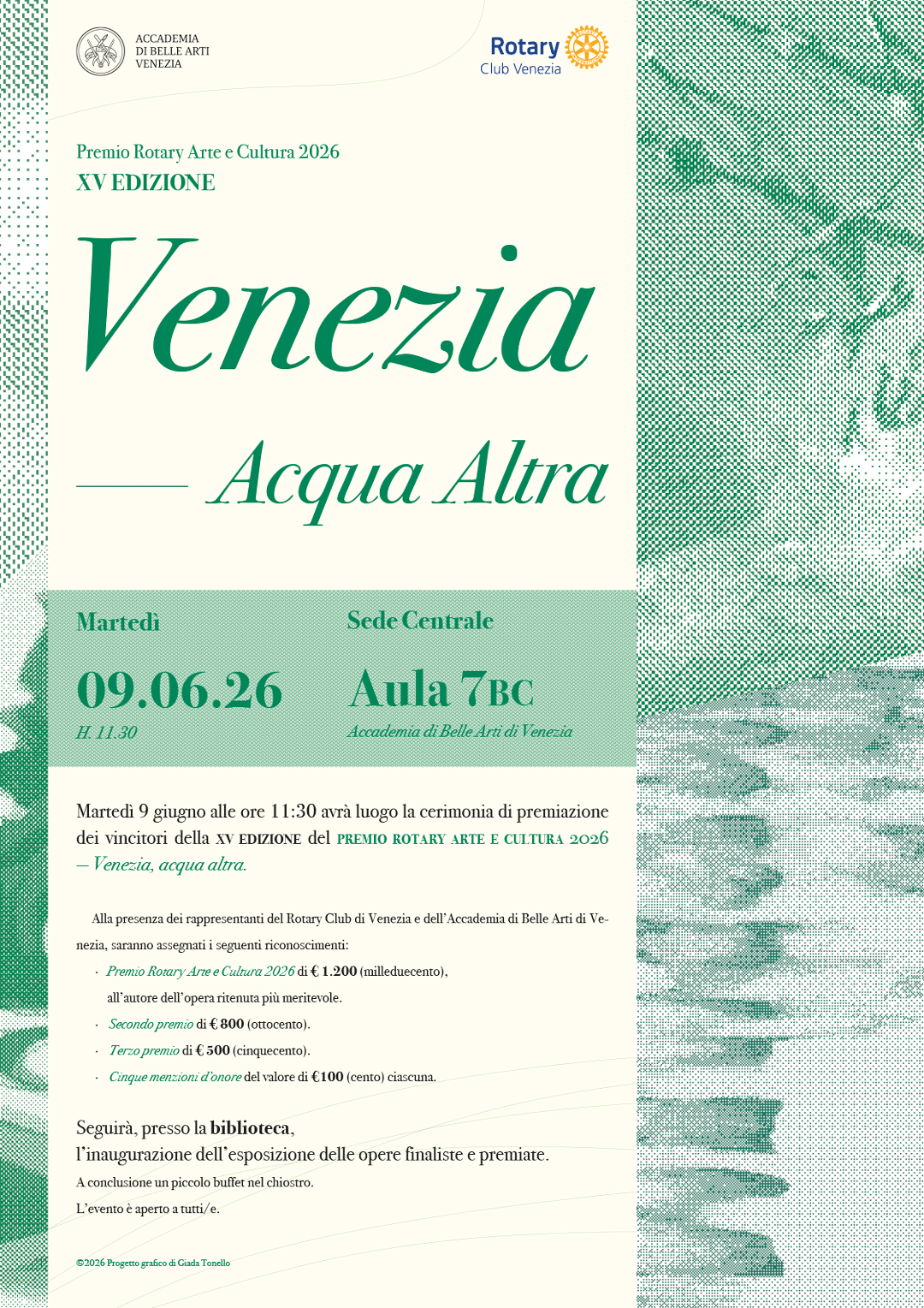 Premio Arte e Cultura, 9 giugno 2026